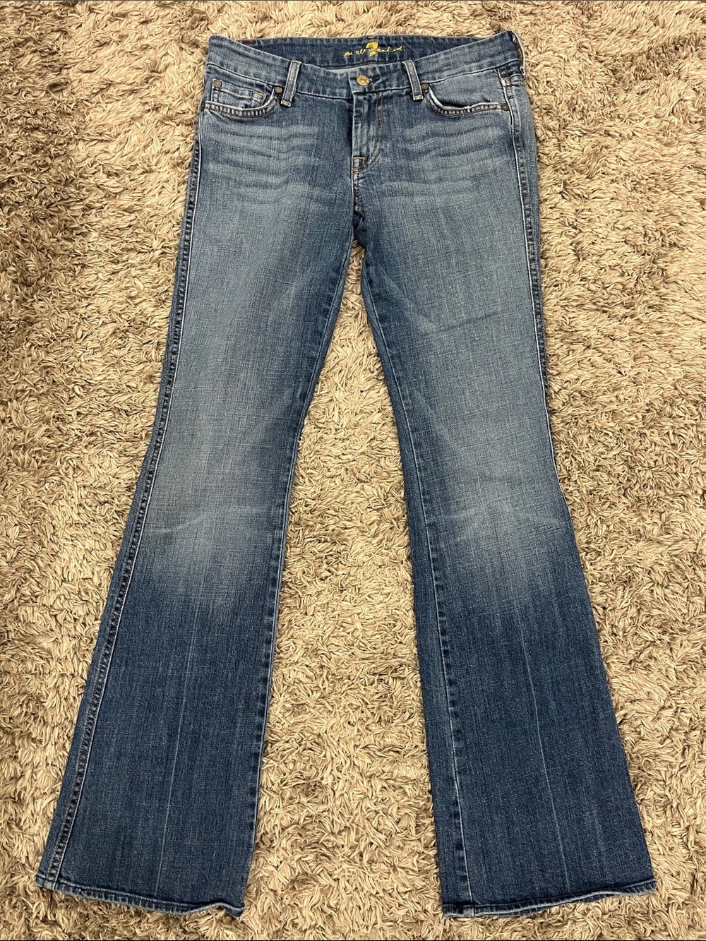 7 For All Mankind Women's Medium Blue Flare Jeans